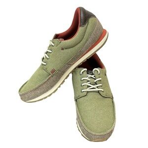 Sanuk Olive Beer Runner Sneakers 10 Casual U Lounge Lace Up Comfortable 1013895